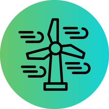 Wind Energy Vector Icon Design