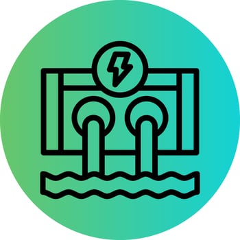 Hydro Power Vector Icon Design