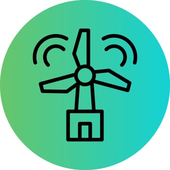 Windmill Vector Icon Design