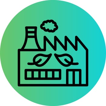 Green Factory Vector Icon Design