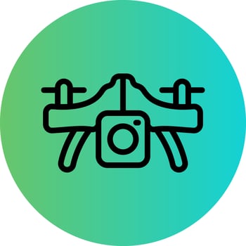 Camera Drone Vector Icon Design
