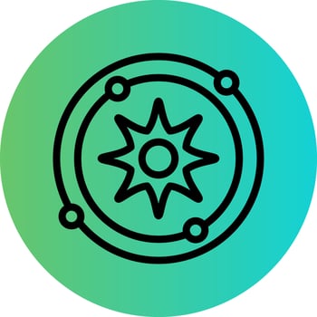 Solar System Vector Icon Design