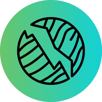 Planet Destoryed Vector Icon Design