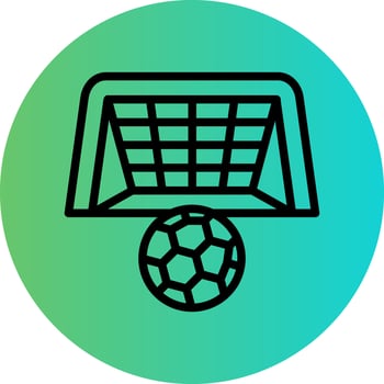 Football Goal Vector Icon Design