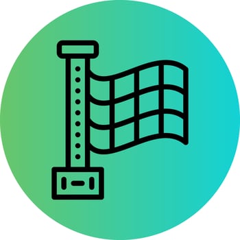 Finish Flag Vector Icon Design