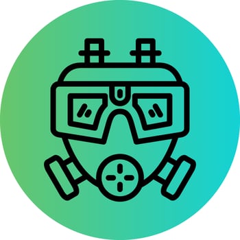 Army Mask Vector Icon Design