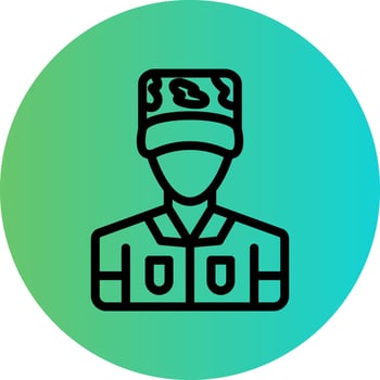 Army Captain Vector Icon Design
