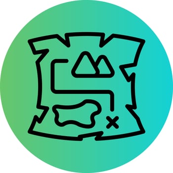 Pirate Map Vector Icon Design