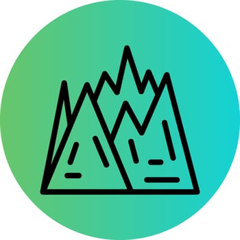 Wild Mountain Vector Icon Design
