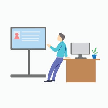 office meeting man vector