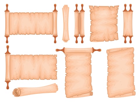 Old scroll vector design illustration isolated on white background