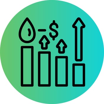 Oil Price Increase Vector Icon Design