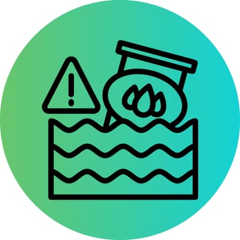 Oil Pollution Vector Icon Design