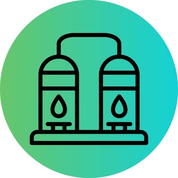 Oil Refinery Vector Icon Design