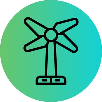 Wind Power Vector Icon Design
