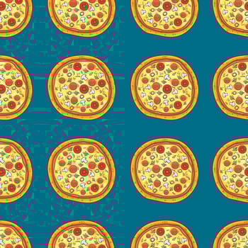 Pizza pattern vector design illustration