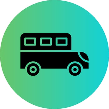 School Bus Vector Icon Design