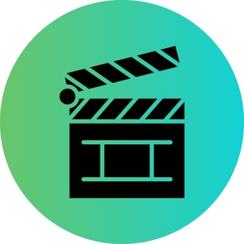 Clapper Board Vector Icon Design