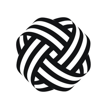 Abstract ball with intersecting lines vector