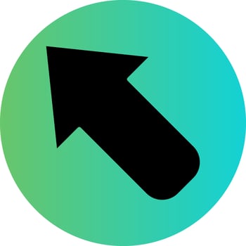 Up Left Vector Icon Design