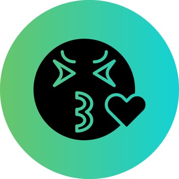 Kiss Vector Icon Design