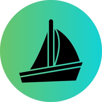 Sailboat Vector Icon Design