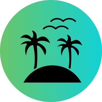 Island Vector Icon Design