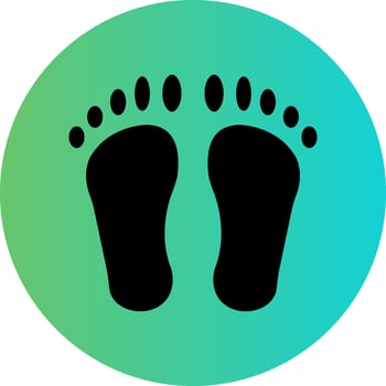 Footprint Vector Icon Design