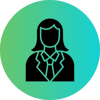 Lady Lawyer Vector Icon Design