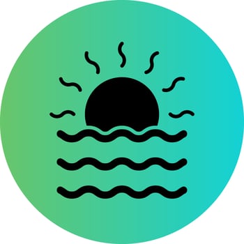 Sunset Vector Icon Design