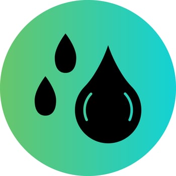 Water Drops Vector Icon Design