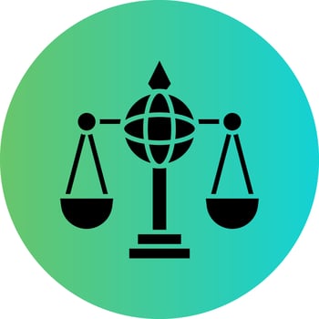 Global Law Vector Icon Design