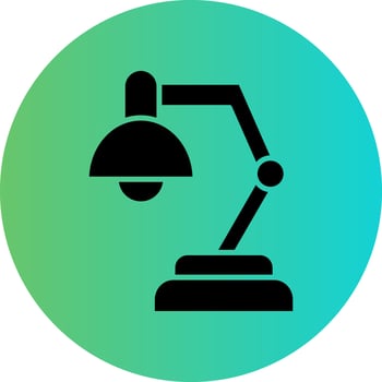 Table Lamp Vector Icon Design