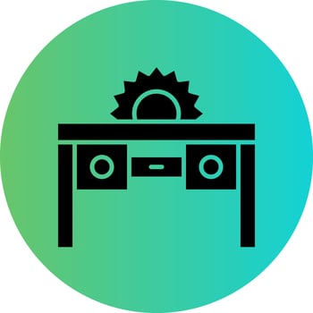 Table Saw Vector Icon Design