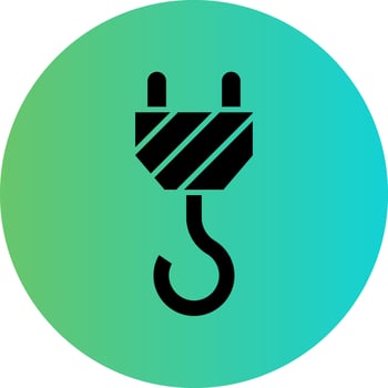Crane Hook Vector Icon Design