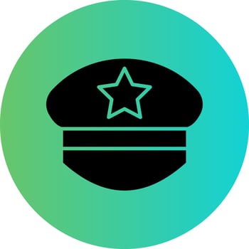 Police Hat Vector Icon Design