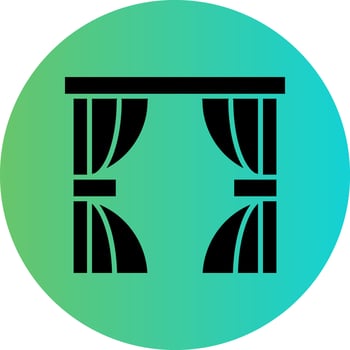 Curtains Vector Icon Design