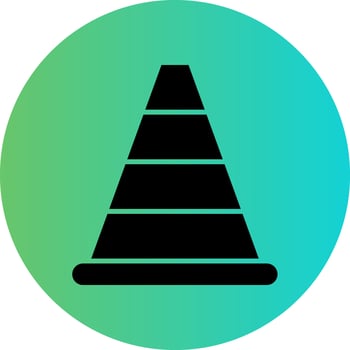 Traffic Cone Vector Icon Design