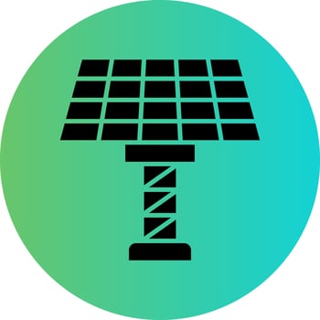 Solar Panel Vector Icon Design