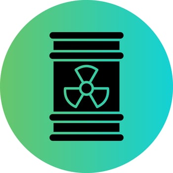 Radioactive Barrel Vector Icon Design