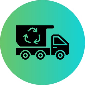 Recycling Truck Vector Icon Design