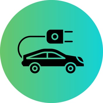Electric Car Vector Icon Design