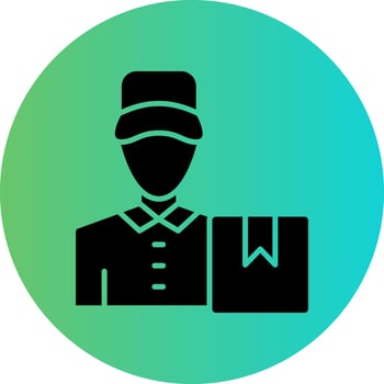 Delivery Man Vector Icon Design