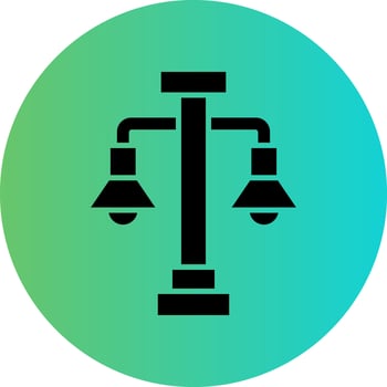 Street Light Vector Icon Design