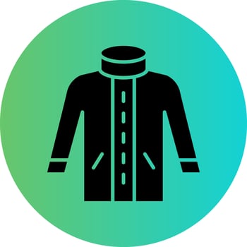 Winter Coat Vector Icon Design