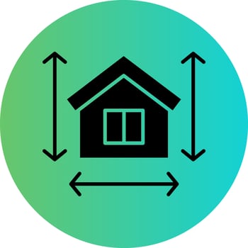 House Measurement Vector Icon Design