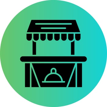 Food Stall Vector Icon Design