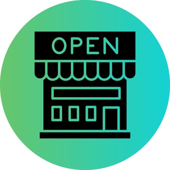Shop Open Vector Icon Design