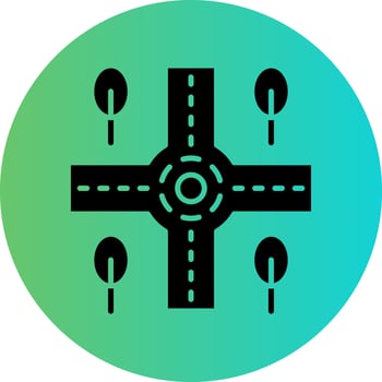 Crossroad Vector Icon Design