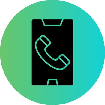 Mobile Call Vector Icon Design